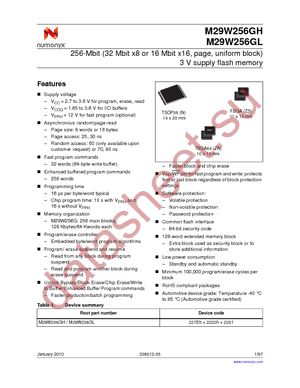 M29W256GH70N6E datasheet  